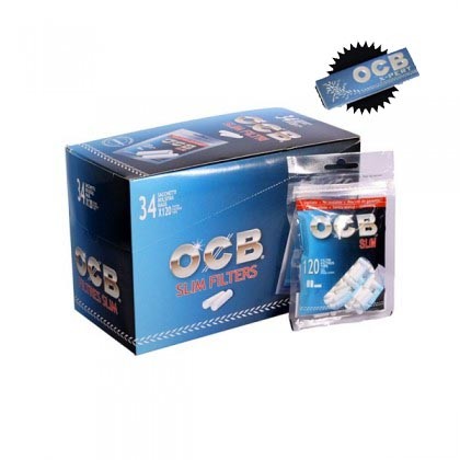 OCB FILTRO 6MM 34x120 SLIM BUSTA CON CARTINA BLU